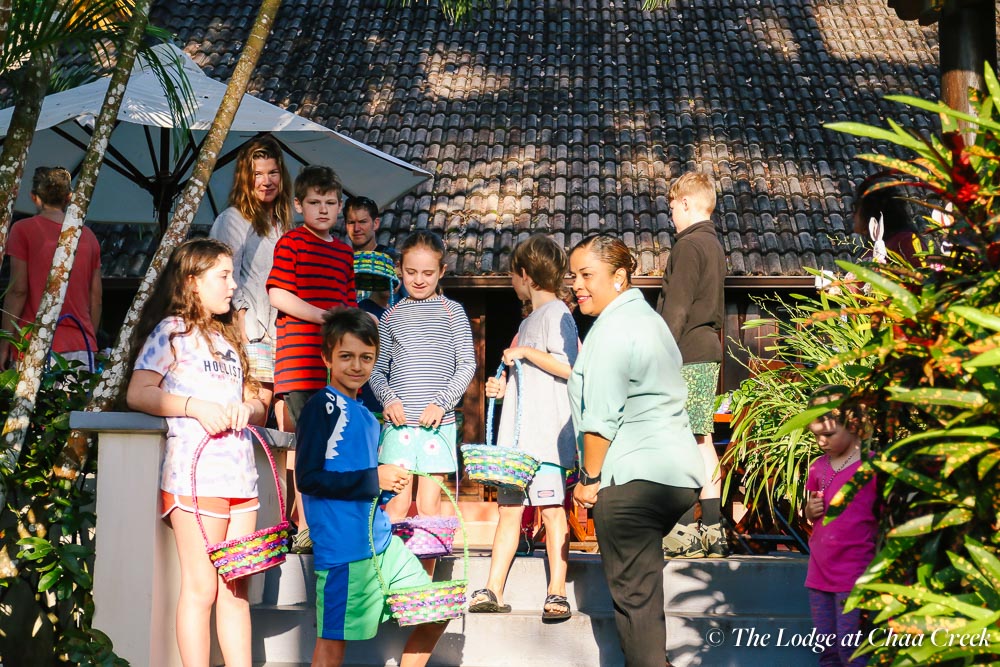 families easter egg hunt at chaa creek