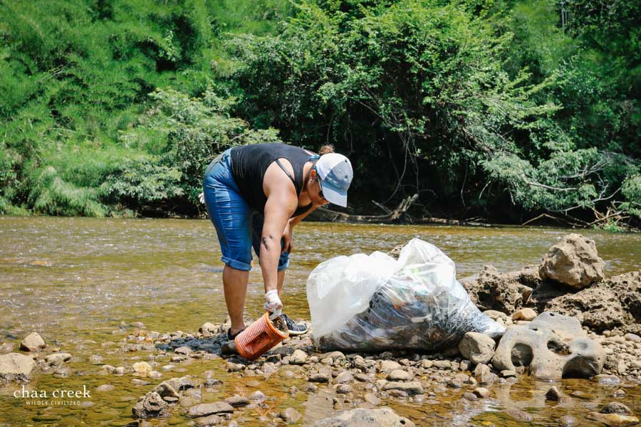chaa creek belize river cleanup denise