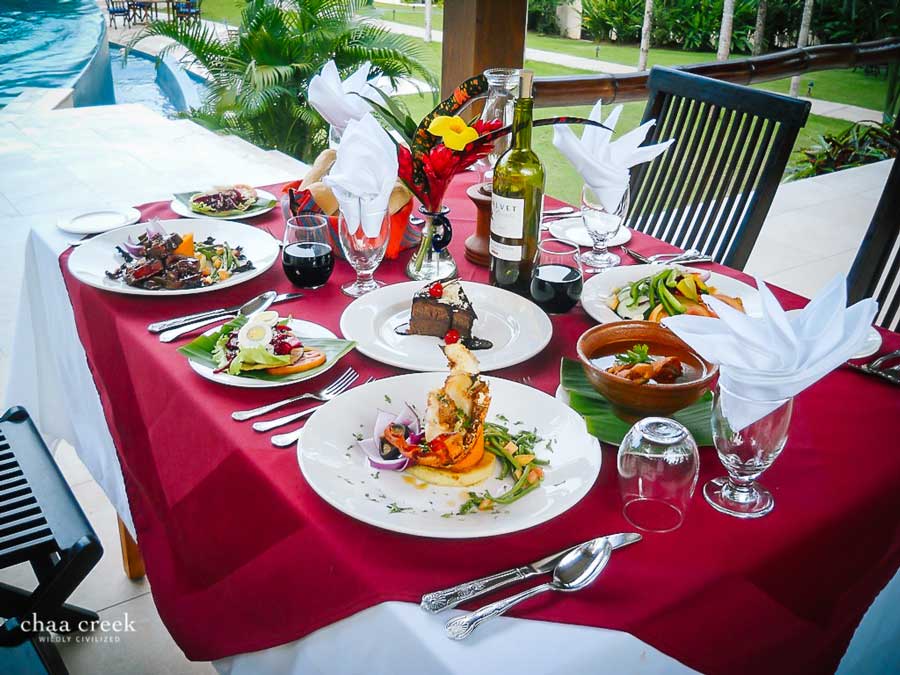 Prince Harry Wedding Honeymoon Food Menu at Chaa Creek