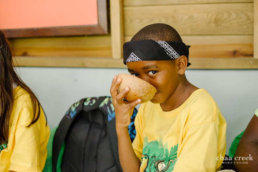 eco kids summer camp 2019 day 3 drinking hot chocolate