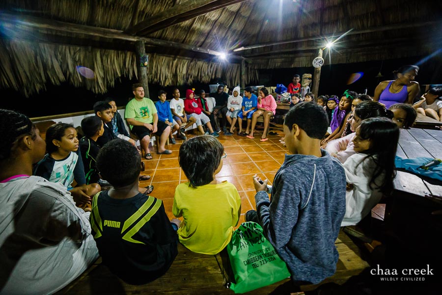 chaa creek eco kids day 2 dinner