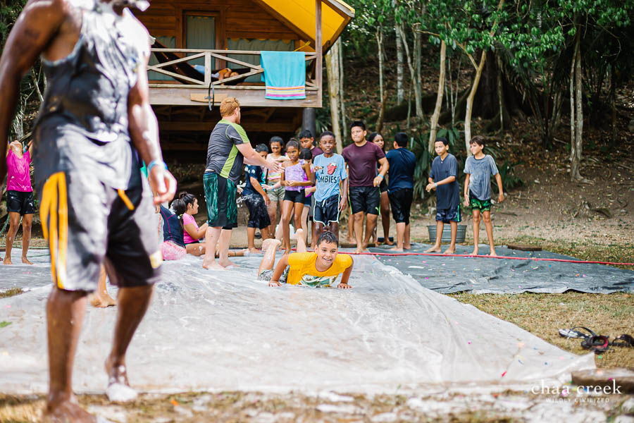 eco kids summer camp 2019 day 6 water sliding activity