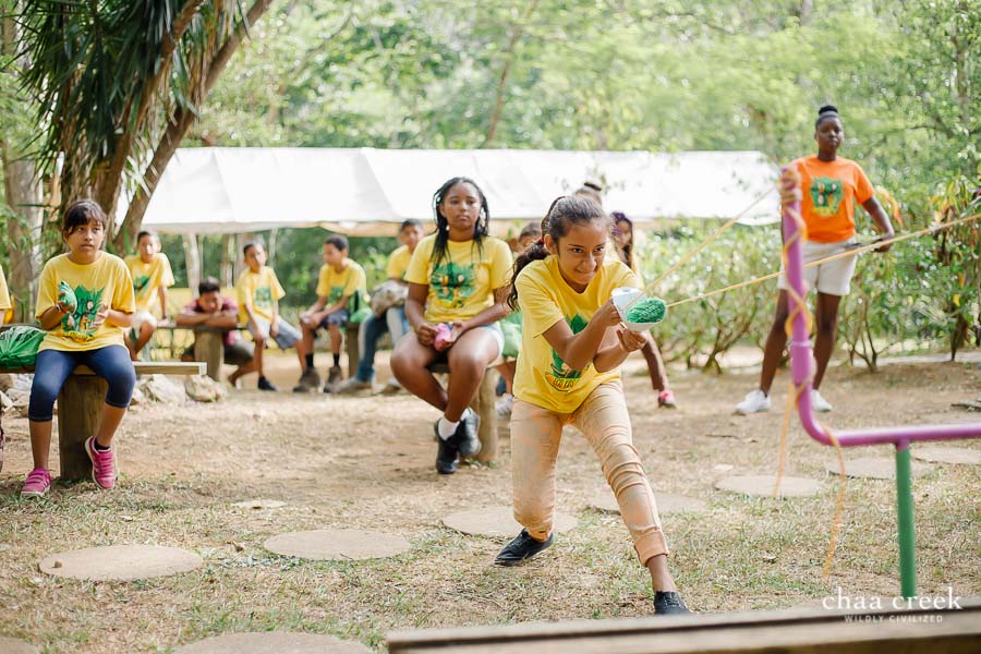 eco kids summer camp 2019 day 6 playing game stoning socket