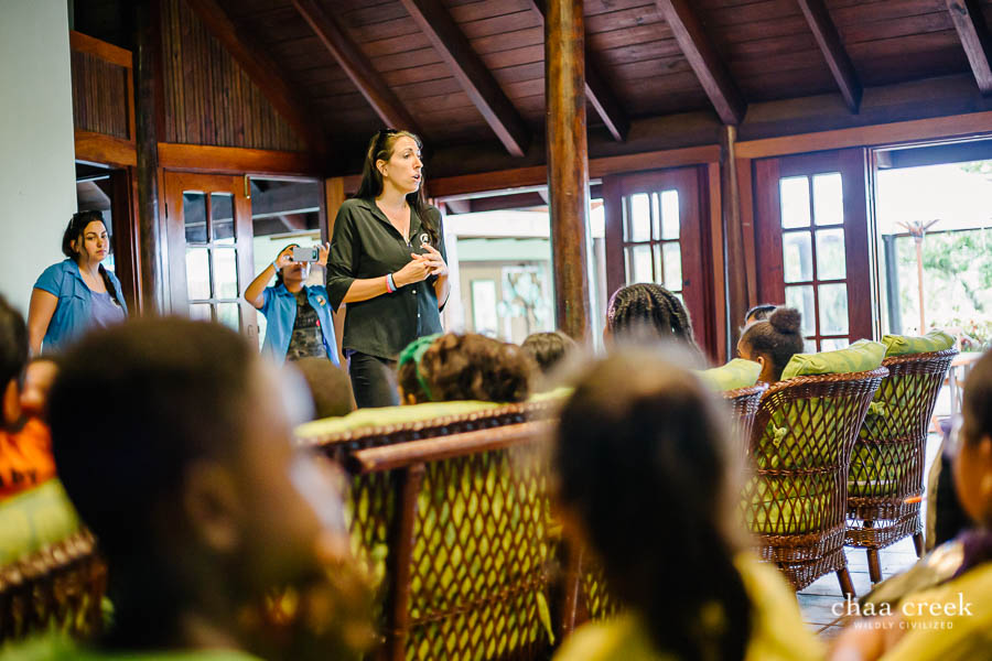 eco kids summer camp 2019 day 7 sarah mann presenting to kids