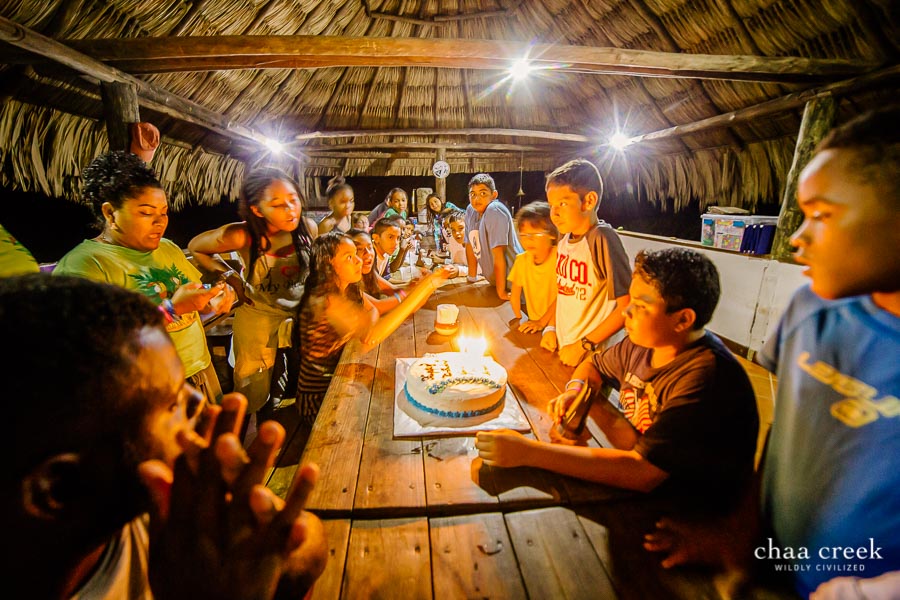 eco kids camp 2019 day 7 singing happy birthday with cake