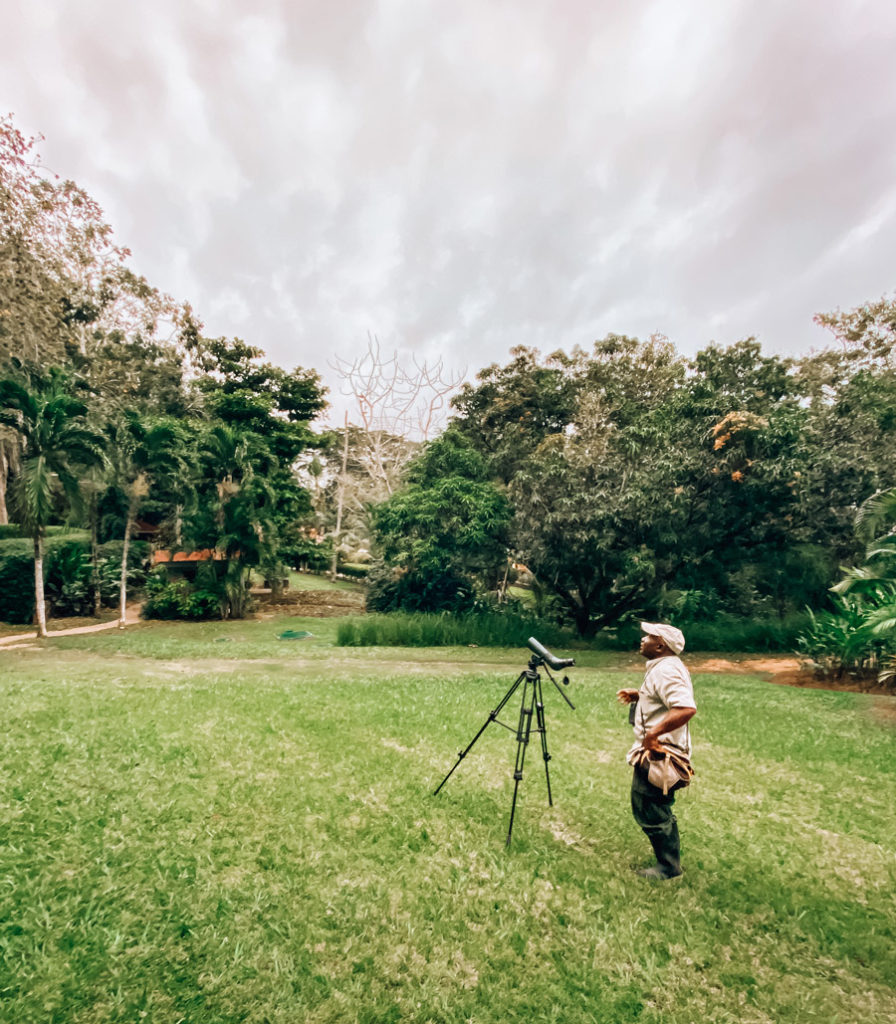Belize naturalist guide birdwatching at Chaa Creek Resort