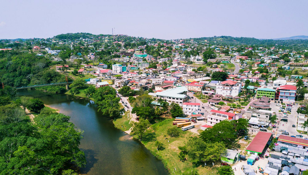 san ignacio belize aerial wide photo