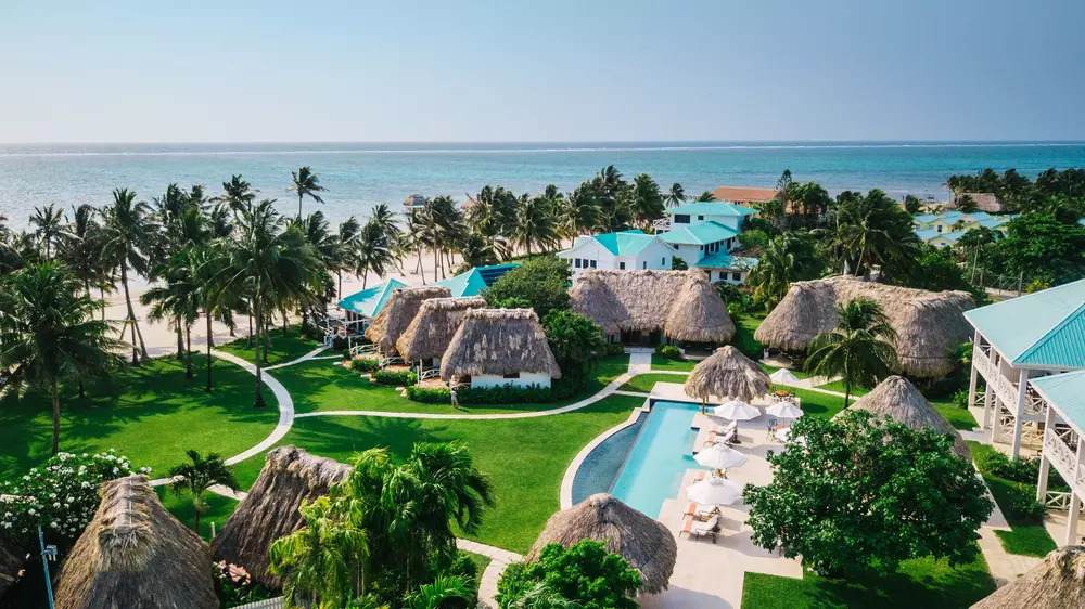 Victoria House Resort on Ambergris Caye San Pedro Aerial