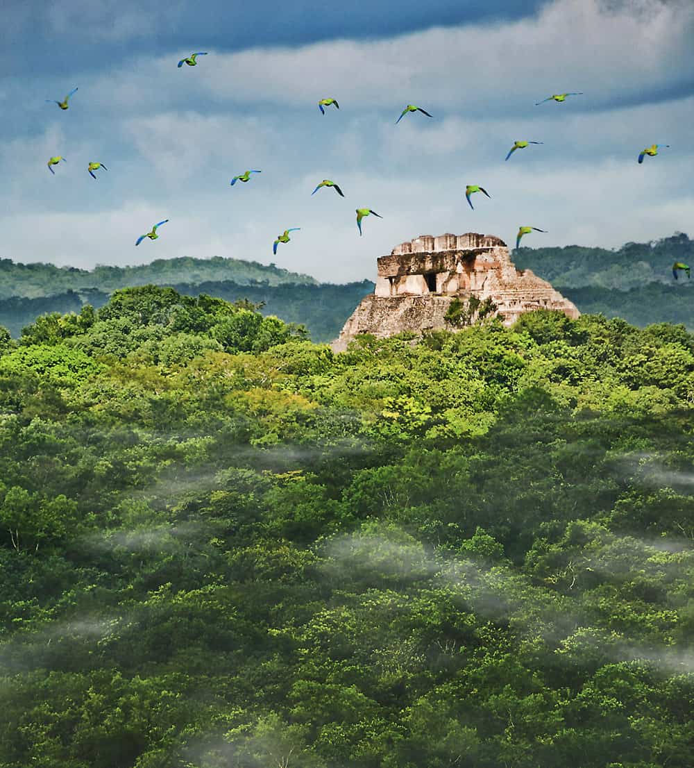 xunantunich el castillo aerial photo