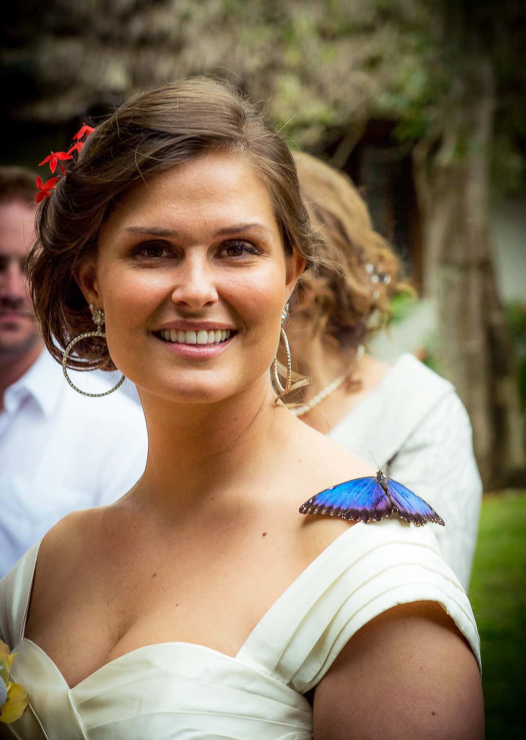 belize butterfly wedding bridge at chaa creek