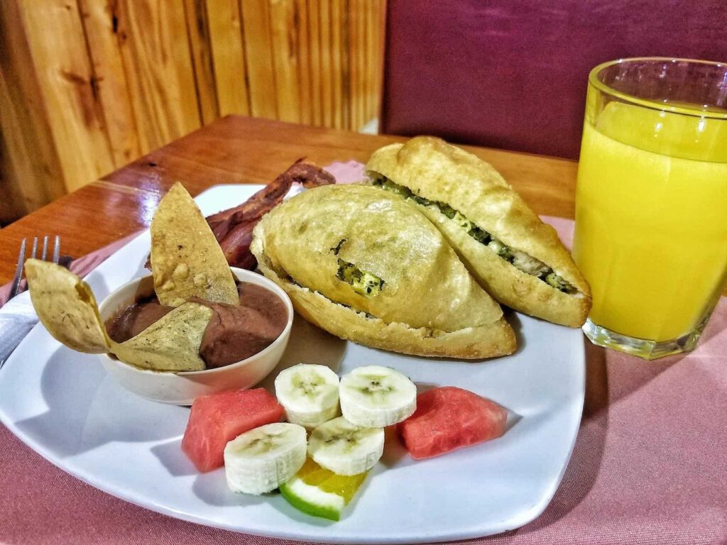 belize fry jacks at pops restaurant in San Ignacio belize