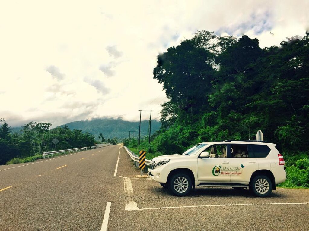 belize tour company chaa creek inland expedition toyota suv