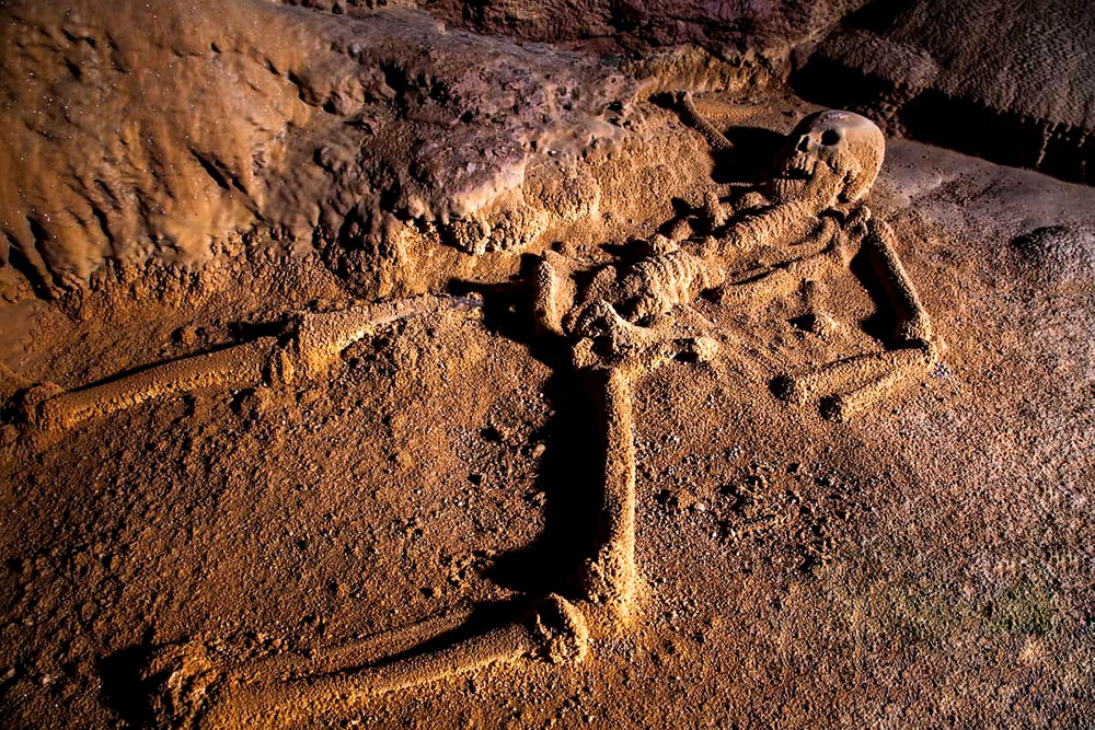 the crystal maiden at the actun tunichil muknal cave in belize
