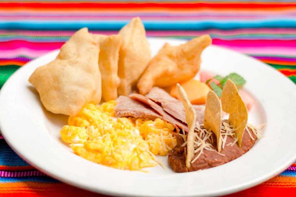 Belizean fry jacks for breakfast during spring break in belize