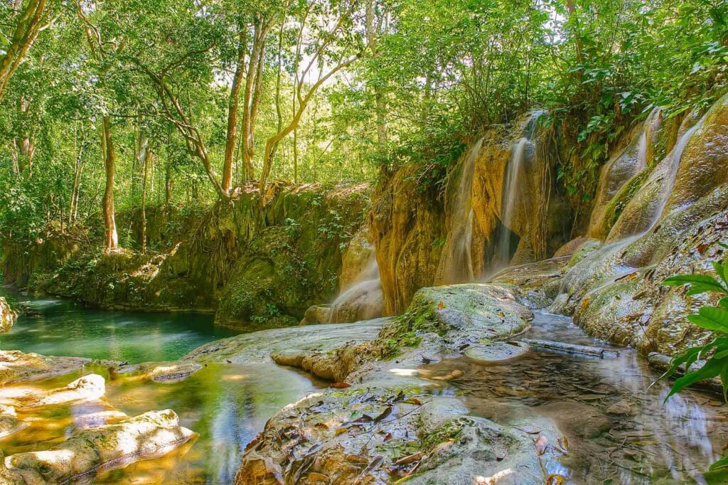 monkey falls in cristo rey village belize great swimming spot