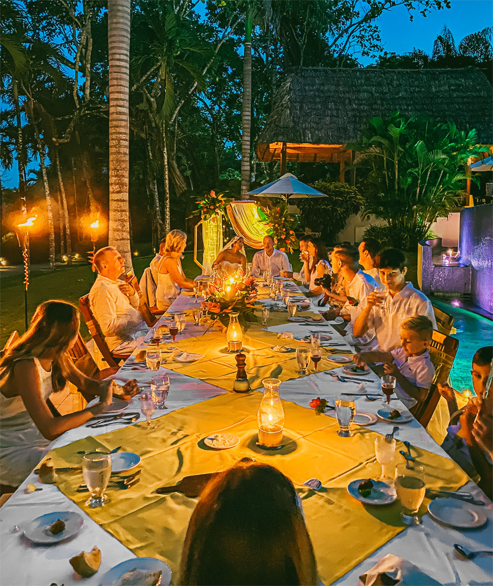 belize wedding venue outdoor dinner