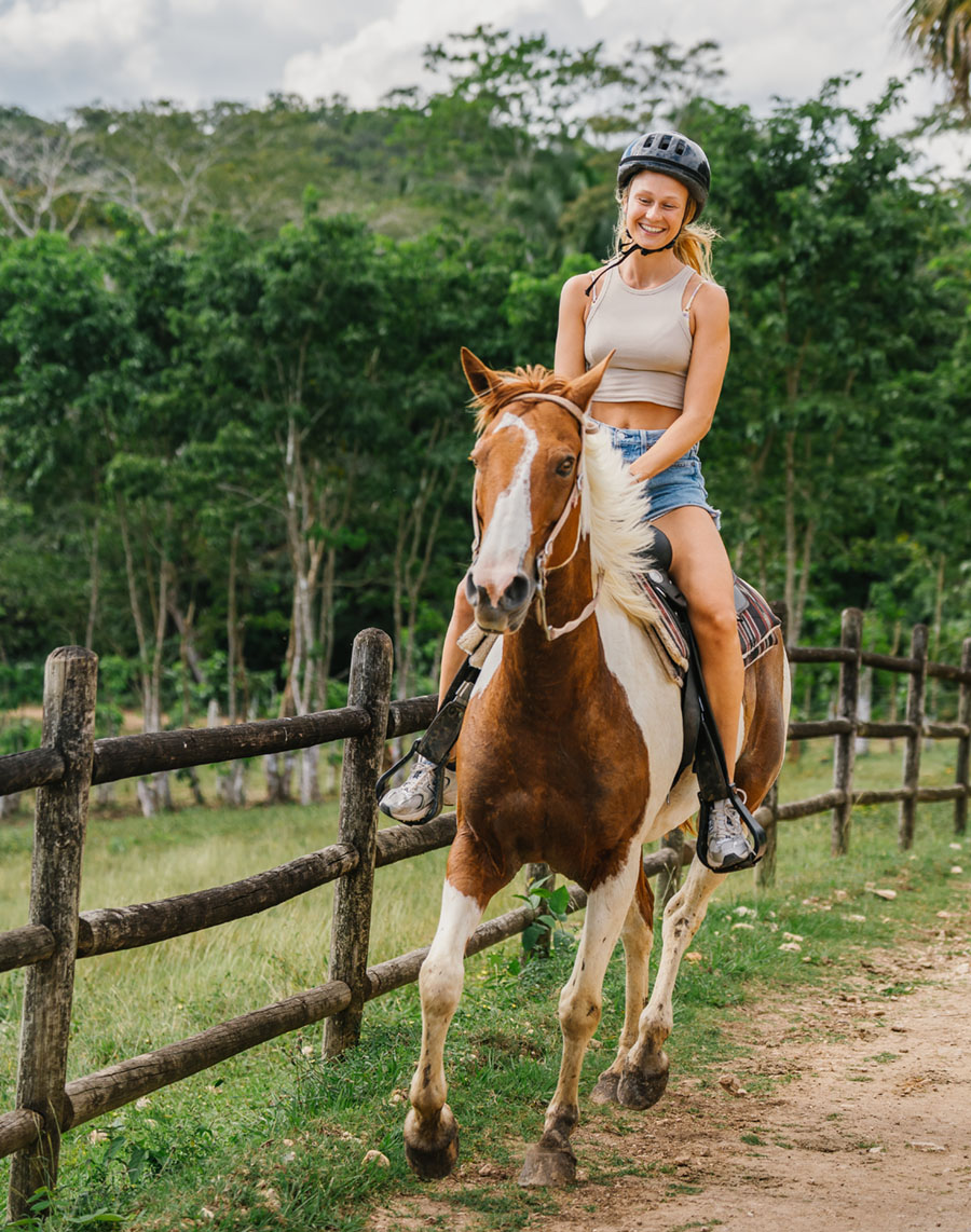 belize horseback riding trotting chaa creek winter web