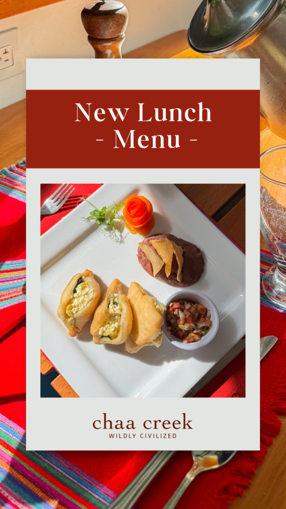 new breakfast menu Chaa Creek Belize 