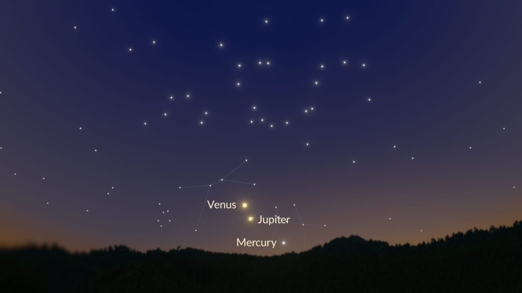February 26 Venus meets mercury 